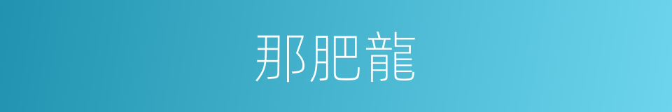 那肥龍的同義詞