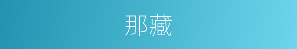 那藏的同义词