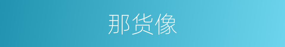 那货像的同义词