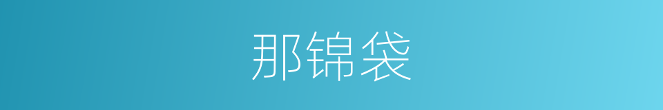 那锦袋的同义词