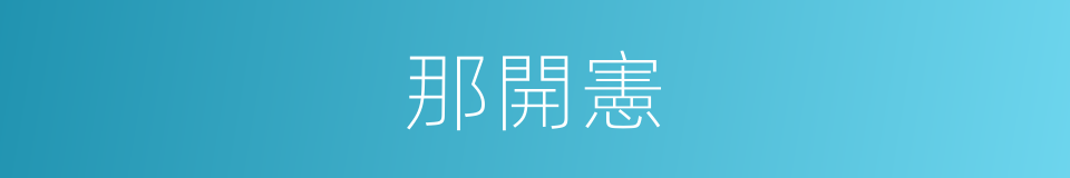 那開憲的同義詞