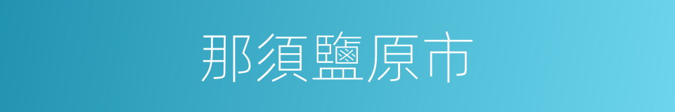 那須鹽原市的同義詞