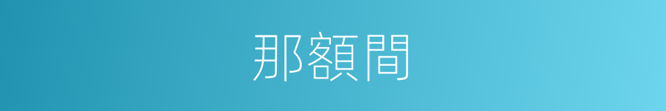 那額間的同義詞