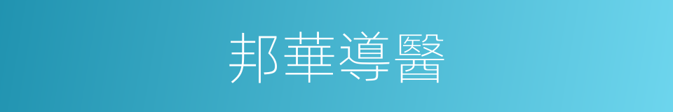 邦華導醫的同義詞