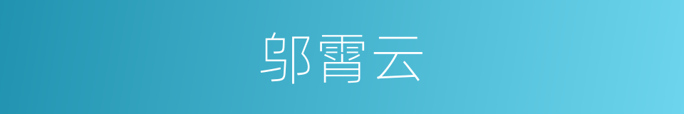 邬霄云的同义词