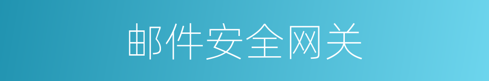 邮件安全网关的同义词
