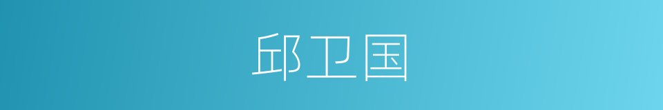 邱卫国的同义词