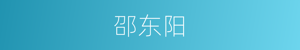 邵东阳的同义词