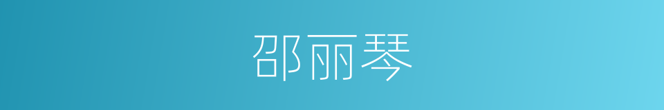 邵丽琴的同义词