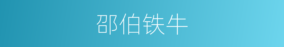 邵伯铁牛的同义词