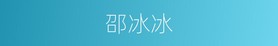 邵冰冰的同义词