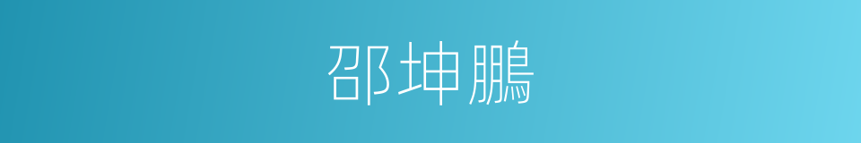 邵坤鵬的同義詞