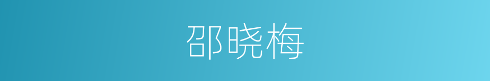 邵晓梅的同义词