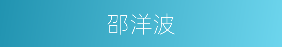 邵洋波的同义词