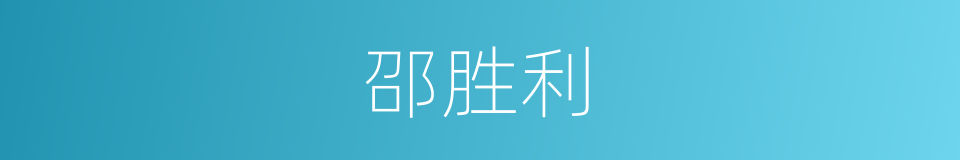 邵胜利的同义词