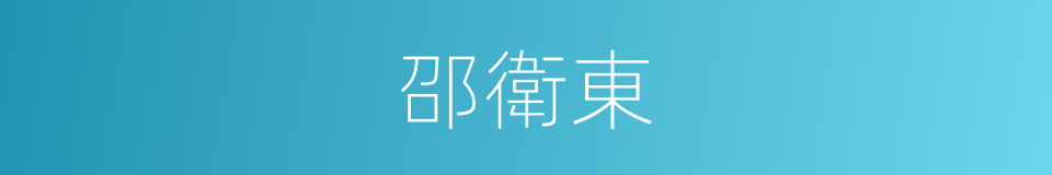 邵衛東的同義詞