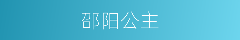 邵阳公主的同义词