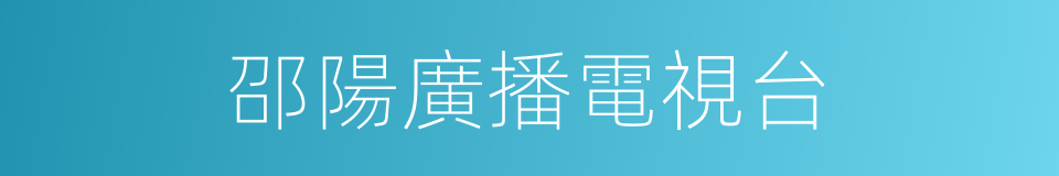 邵陽廣播電視台的同義詞