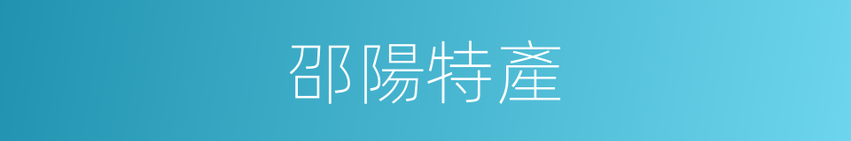 邵陽特產的同義詞