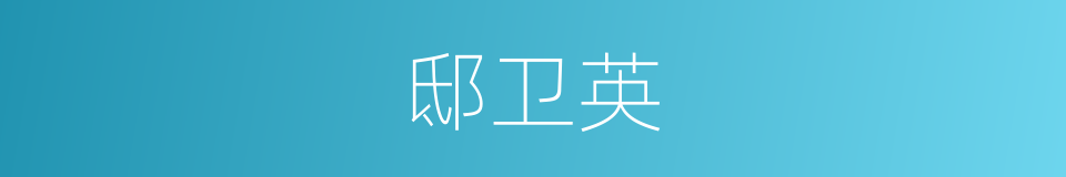 邸卫英的同义词