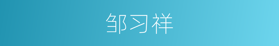 邹习祥的同义词