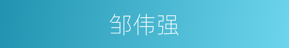 邹伟强的同义词