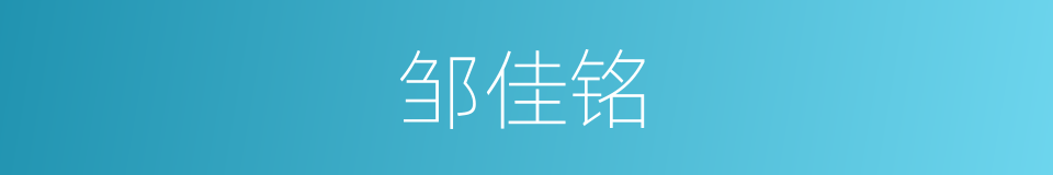邹佳铭的同义词