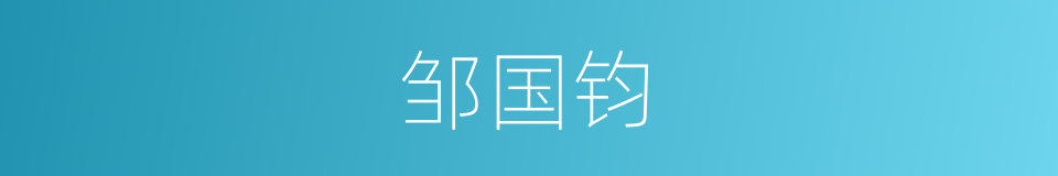 邹国钧的同义词
