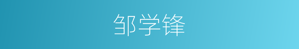 邹学锋的同义词