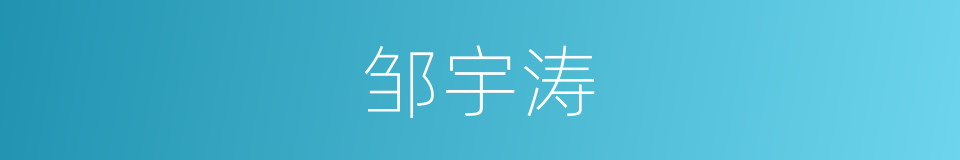 邹宇涛的同义词