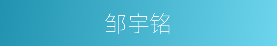 邹宇铭的同义词