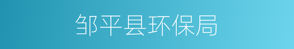 邹平县环保局的同义词