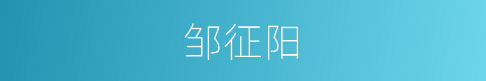 邹征阳的同义词