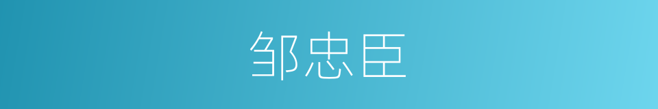 邹忠臣的同义词