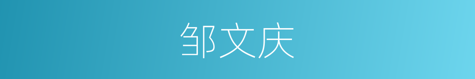 邹文庆的同义词