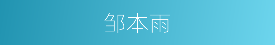 邹本雨的同义词