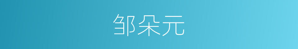 邹朵元的同义词