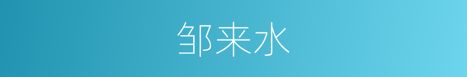 邹来水的同义词