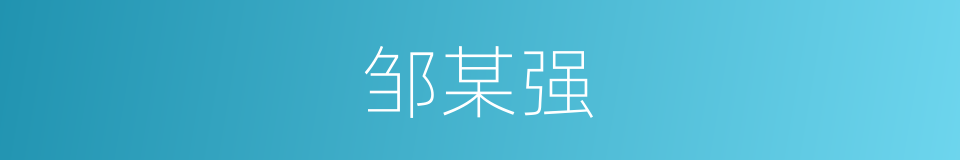 邹某强的同义词