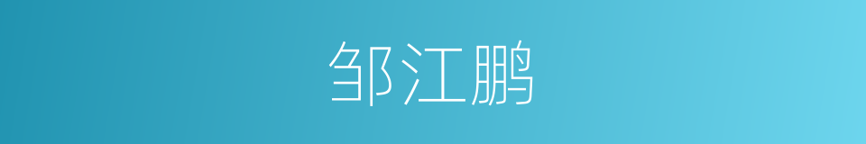 邹江鹏的同义词