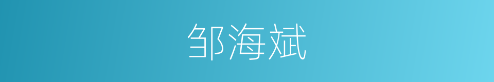 邹海斌的同义词