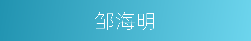 邹海明的同义词