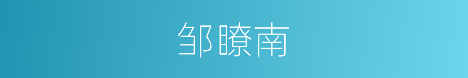 邹瞭南的同义词