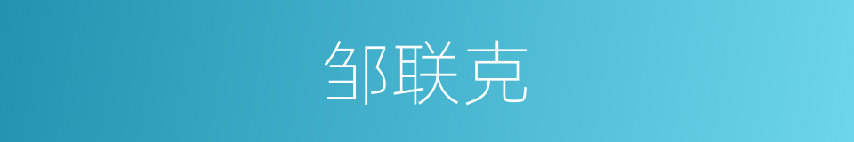 邹联克的同义词