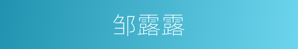邹露露的同义词