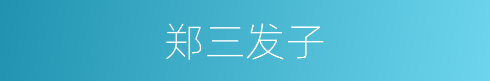 郑三发子的同义词