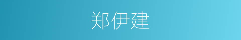郑伊建的同义词