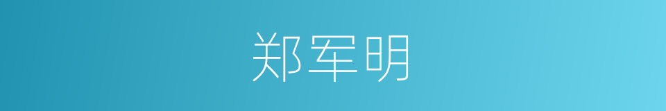 郑军明的同义词