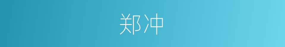 郑冲的同义词
