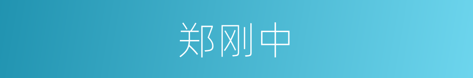 郑刚中的同义词